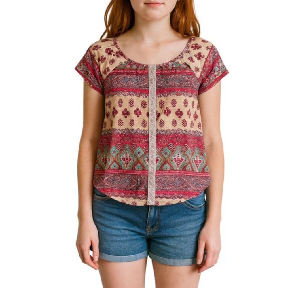 🔥5 for $30🔥 Daytrip Girls Multicolor Blouse | Size Medium